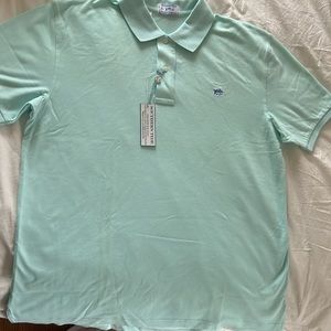 Skipjack Polo color of Clearwater which is beautiful pastel greenish blue